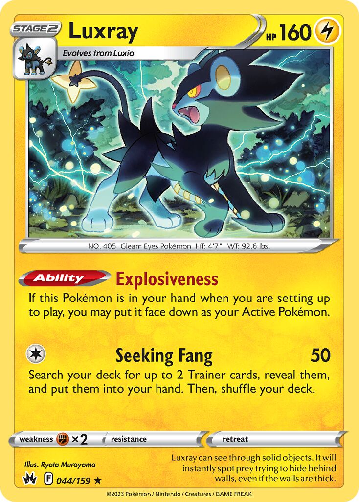 Luxray 044/230 — Crown Zenith (English Pokémon TCG card)