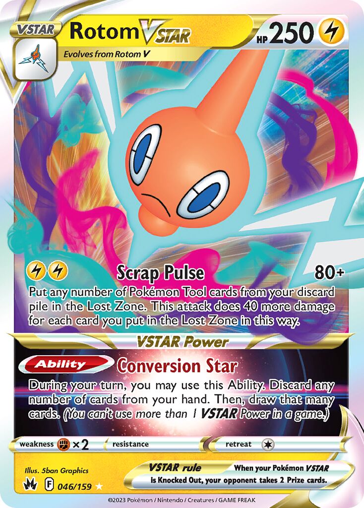 Rotom VSTAR 046/230 — Crown Zenith (English Pokémon TCG card)