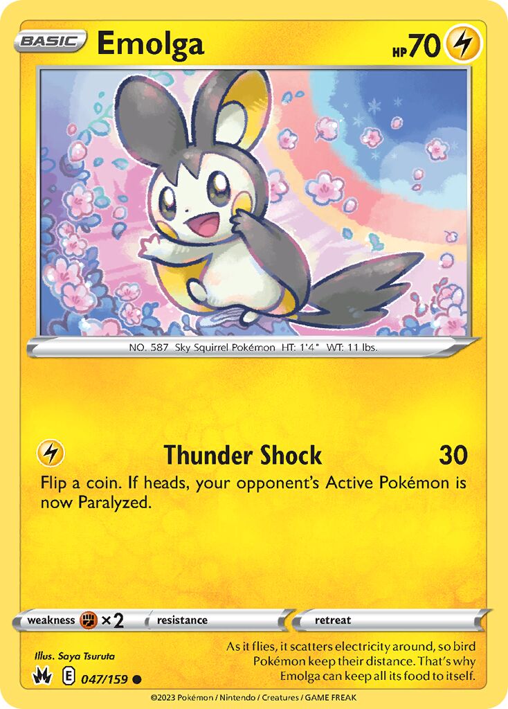 Emolga 047/230 — Crown Zenith (English Pokémon TCG card)