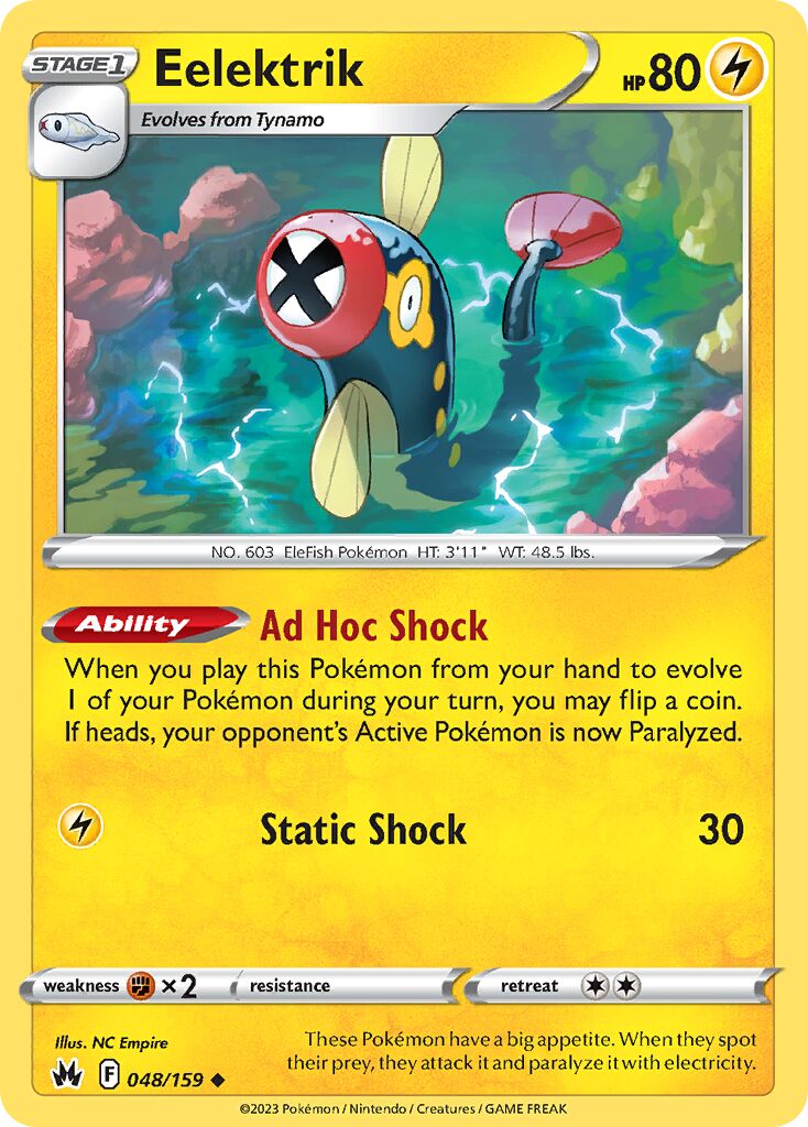 Eelektrik 048/230 — Crown Zenith (English Pokémon TCG card)
