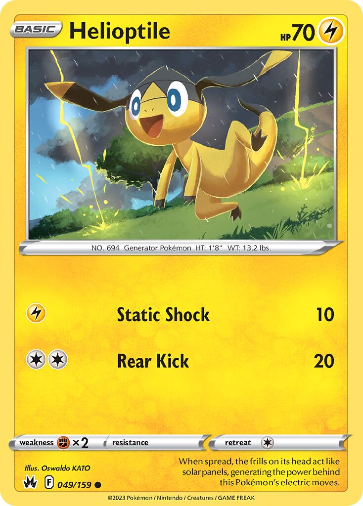 Helioptile 049/230 — Crown Zenith (English Pokémon TCG card)