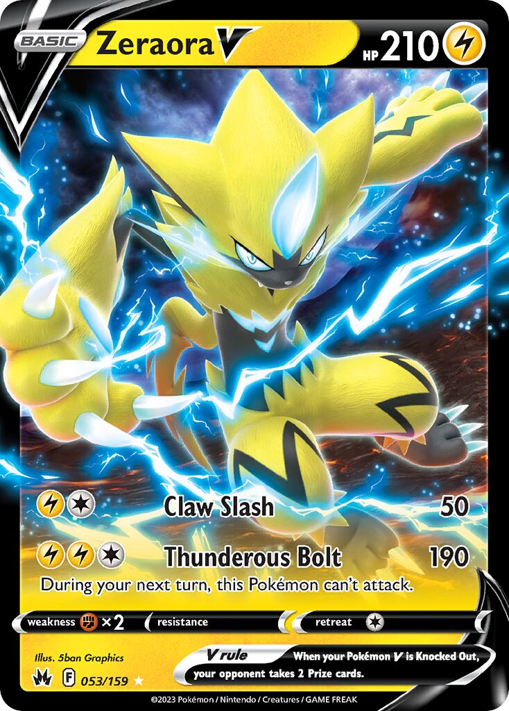 Zeraora V 053/230 — Crown Zenith (English Pokémon TCG card)