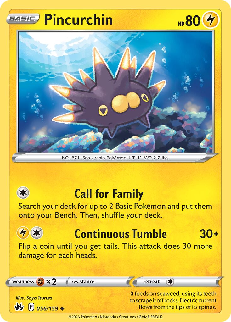Pincurchin 056/230 — Crown Zenith (English Pokémon TCG card)