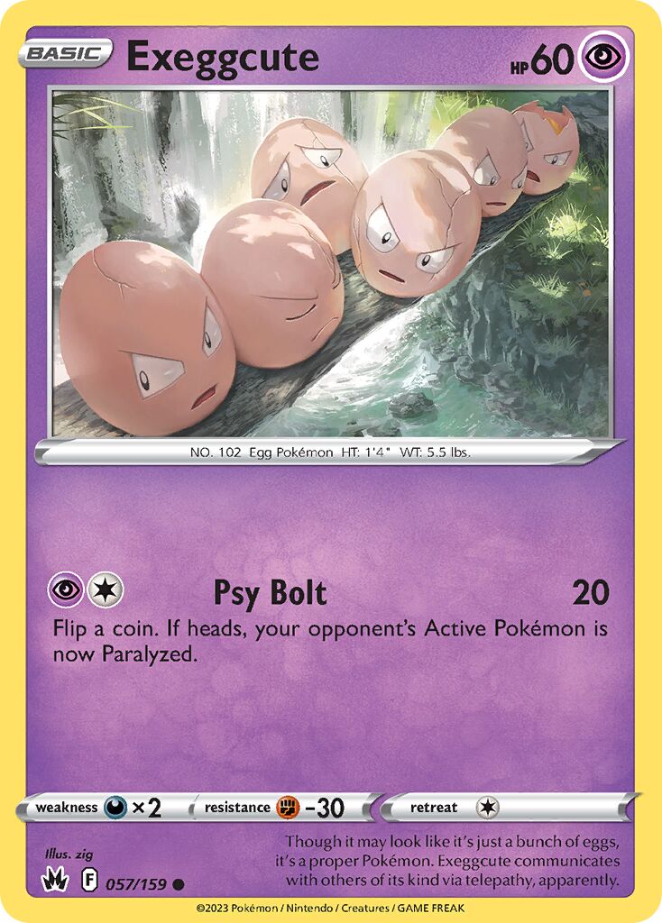 Exeggcute 057/230 — Crown Zenith (English Pokémon TCG card)