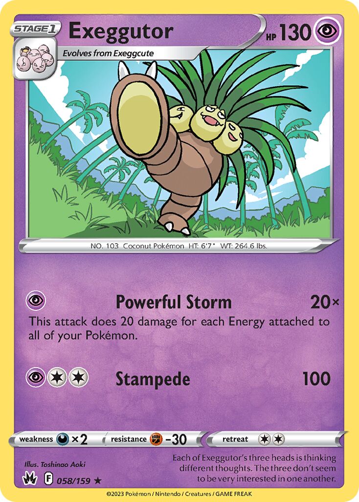 Exeggutor 058/230 — Crown Zenith (English Pokémon TCG card)