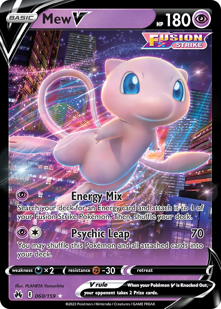 Mew V 060/230 — Crown Zenith (English Pokémon TCG card)