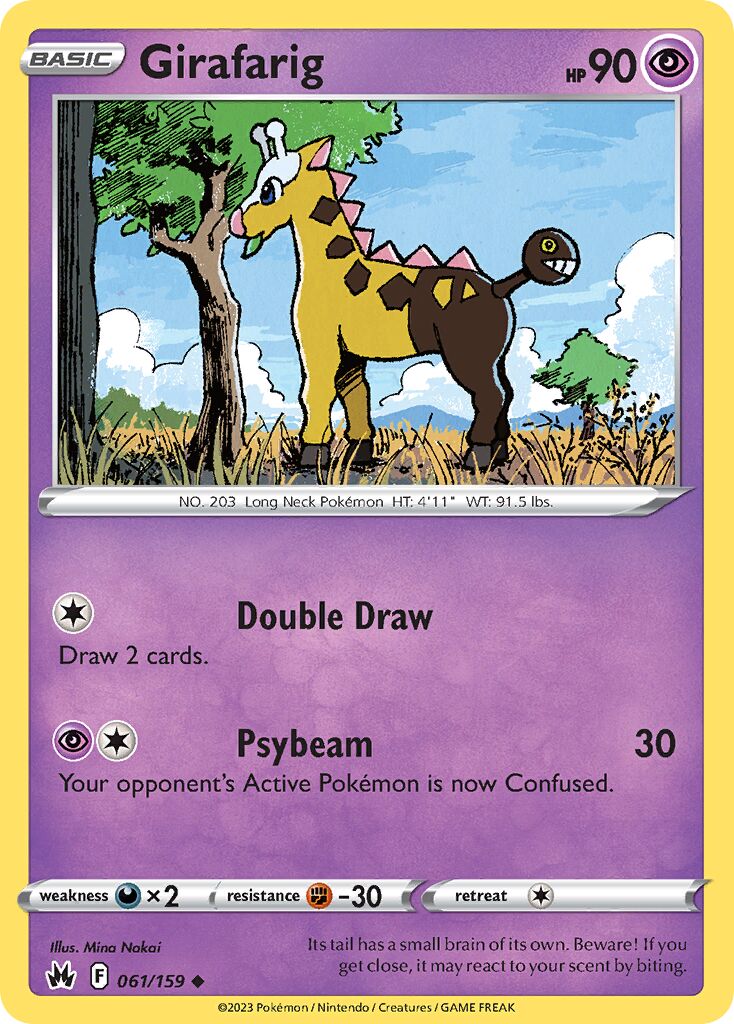 Girafarig 061/230 — Crown Zenith (English Pokémon TCG card)