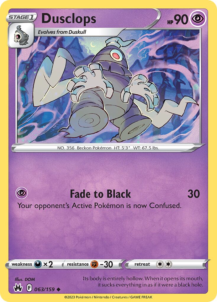 Dusclops 063/230 — Crown Zenith (English Pokémon TCG card)