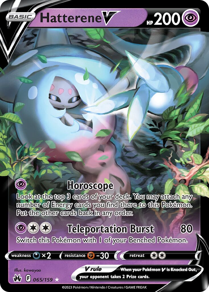 Hatterene V 065/230 — Crown Zenith (English Pokémon TCG card)