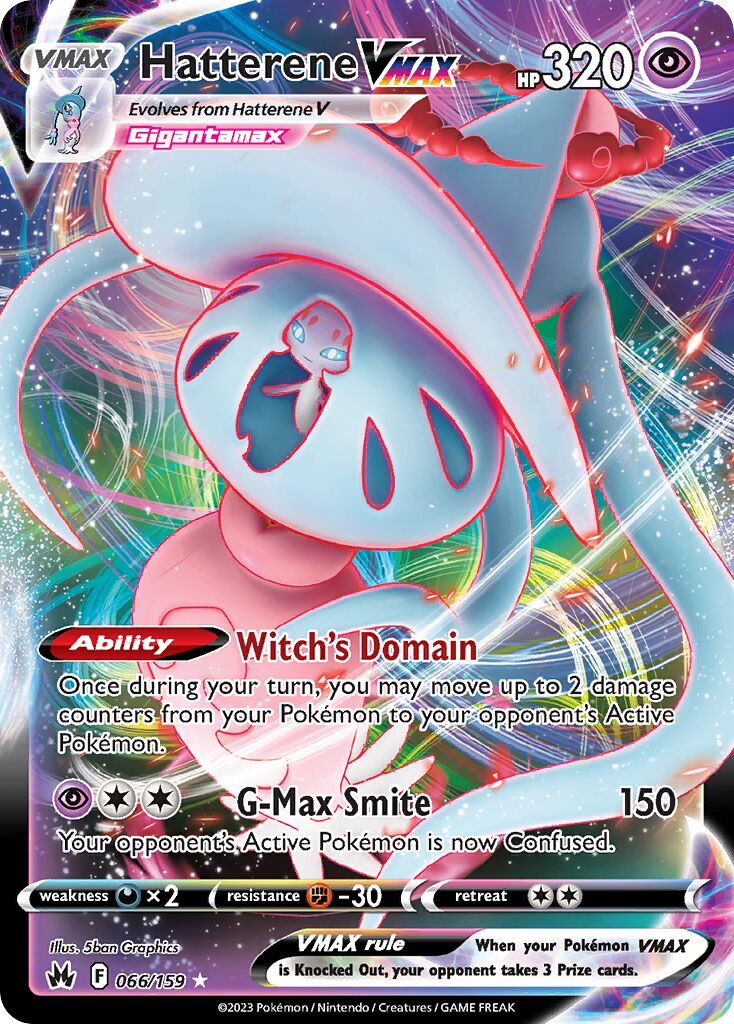Hatterene VMAX 066/230 — Crown Zenith (English Pokémon TCG card)