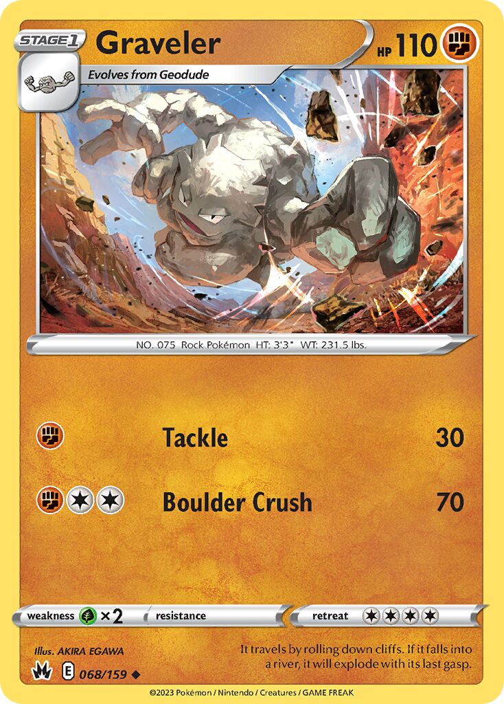 Graveler 068/230 — Crown Zenith (English Pokémon TCG card)