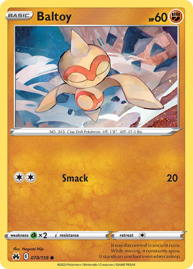 Baltoy 070/230 — Crown Zenith (English Pokémon TCG card)