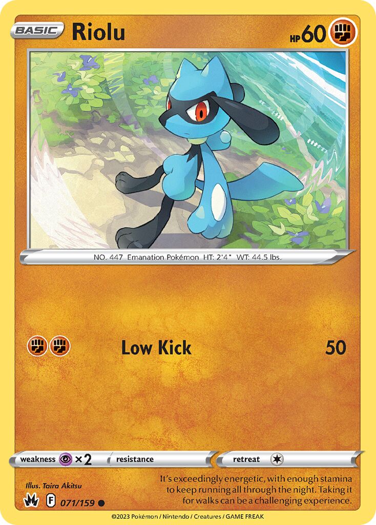 Riolu 071/230 — Crown Zenith (English Pokémon TCG card)