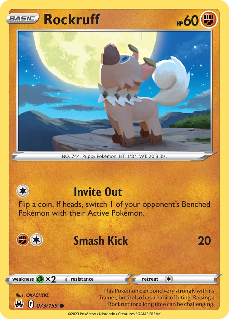 Rockruff 073/230 — Crown Zenith (English Pokémon TCG card)