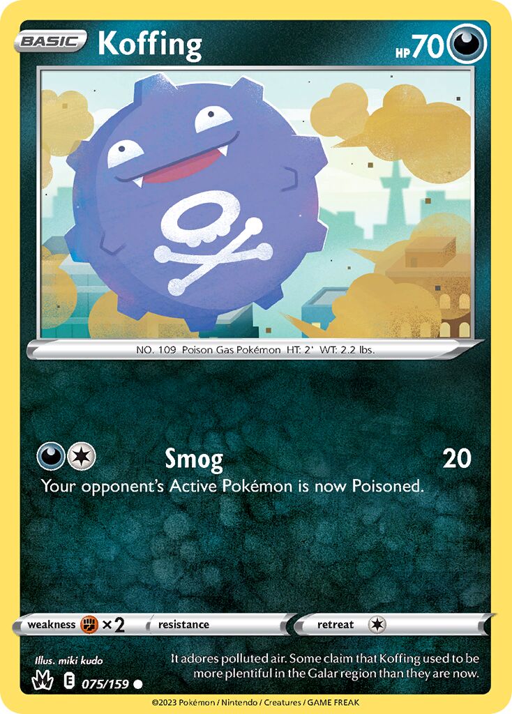 Koffing 075/230 — Crown Zenith (English Pokémon TCG card)