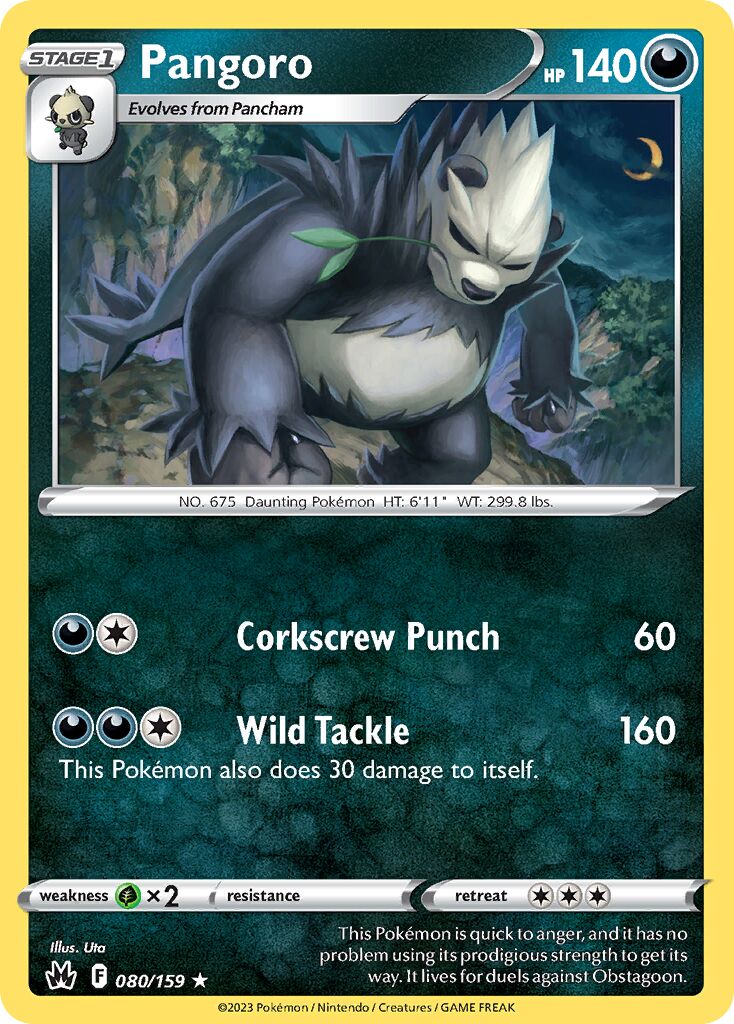 Pangoro 080/230 — Crown Zenith (English Pokémon TCG card)