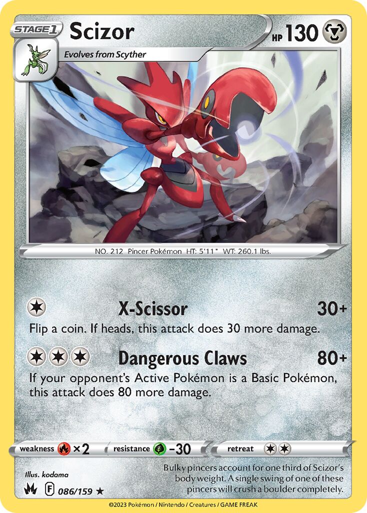 Scizor 086/230 — Crown Zenith (English Pokémon TCG card)