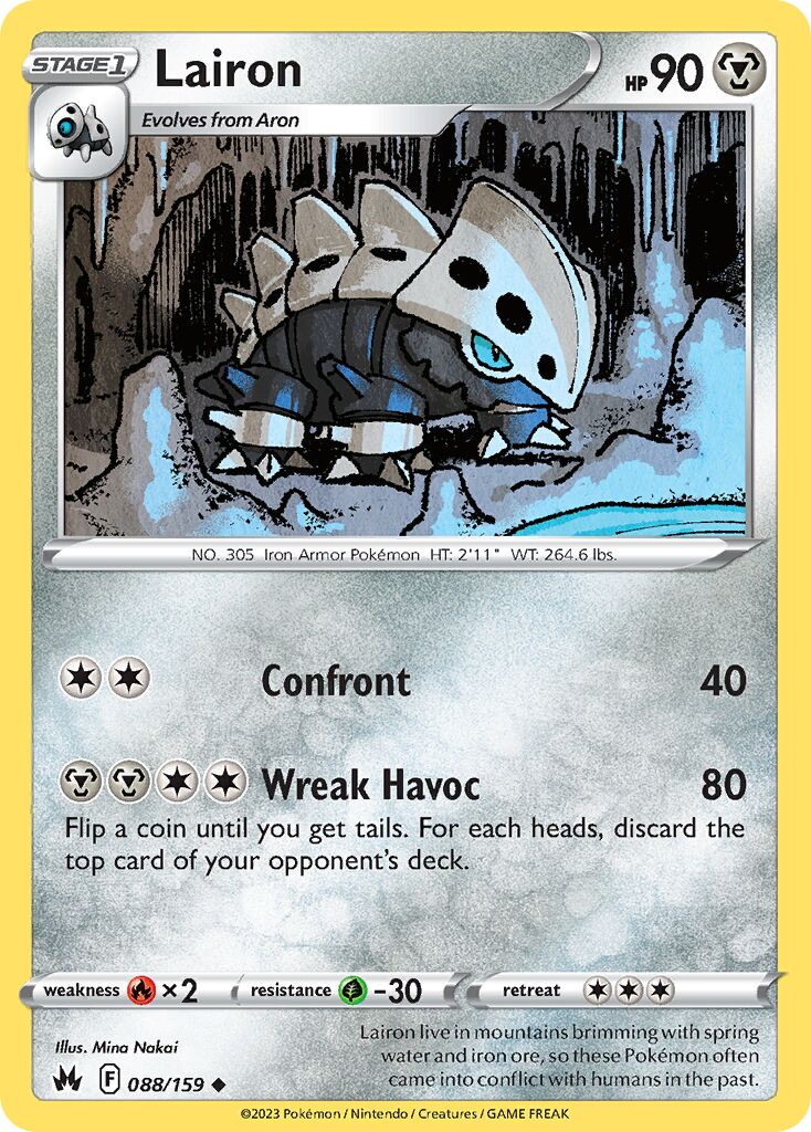 Lairon 088/230 — Crown Zenith (English Pokémon TCG card)