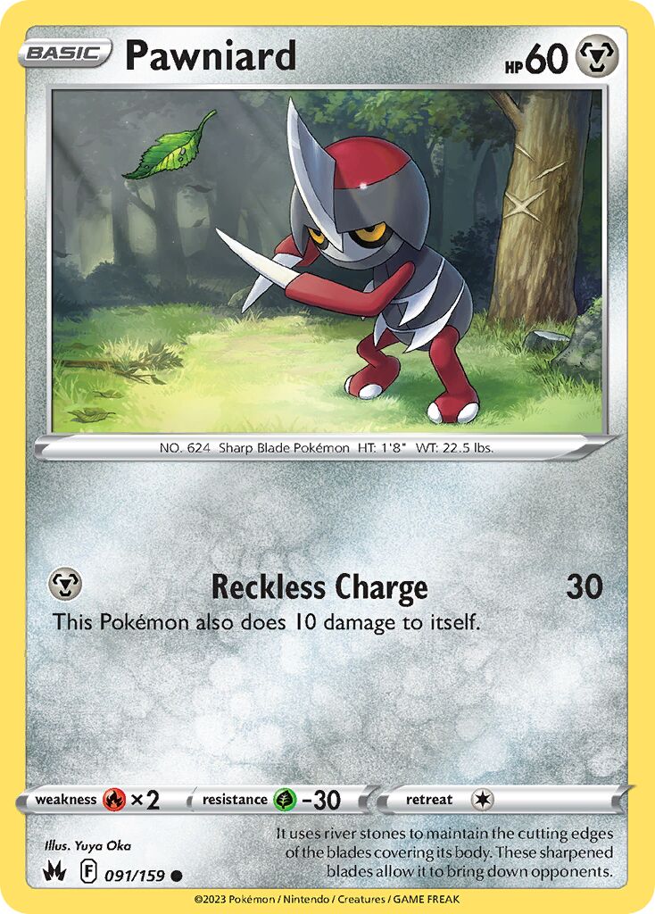 Pawniard 091/230 — Crown Zenith (English Pokémon TCG card)