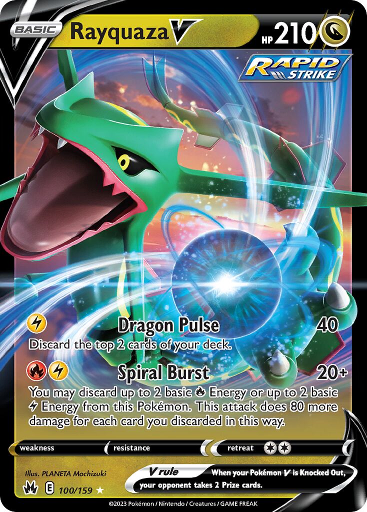 Rayquaza V 100/230 — Crown Zenith (English Pokémon TCG card)