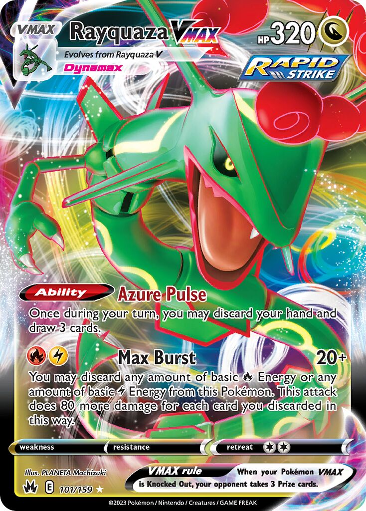 Rayquaza VMAX 101/230 — Crown Zenith (English Pokémon TCG card)