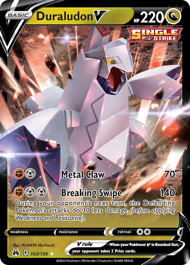 Duraludon V 103/230 — Crown Zenith (English Pokémon TCG card)