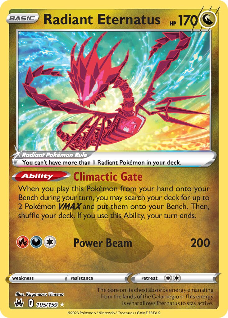 Radiant Eternatus 105/230 — Crown Zenith (English Pokémon TCG card)