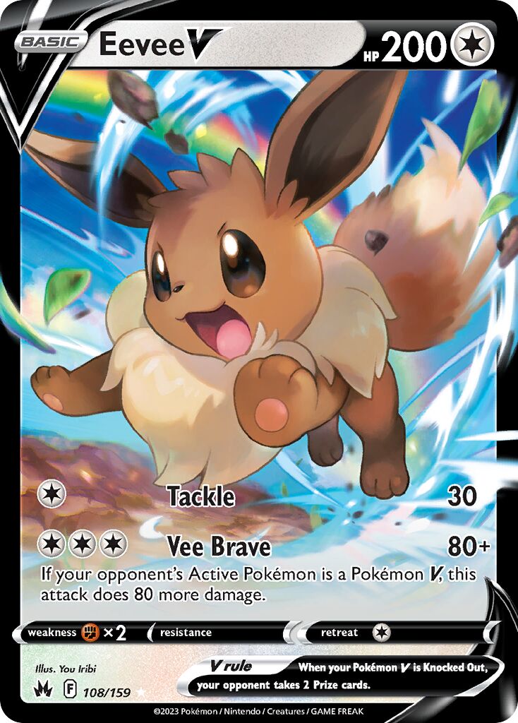 Eevee V 108/230 — Crown Zenith (English Pokémon TCG card)