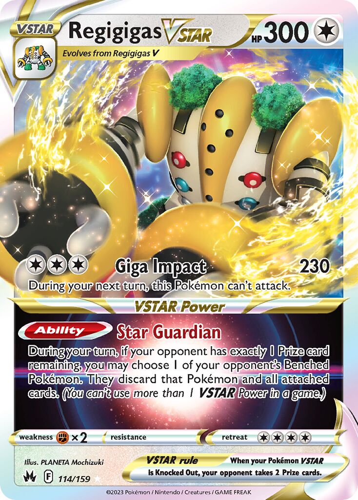 Regigigas VSTAR 114/230 — Crown Zenith (English Pokémon TCG card)