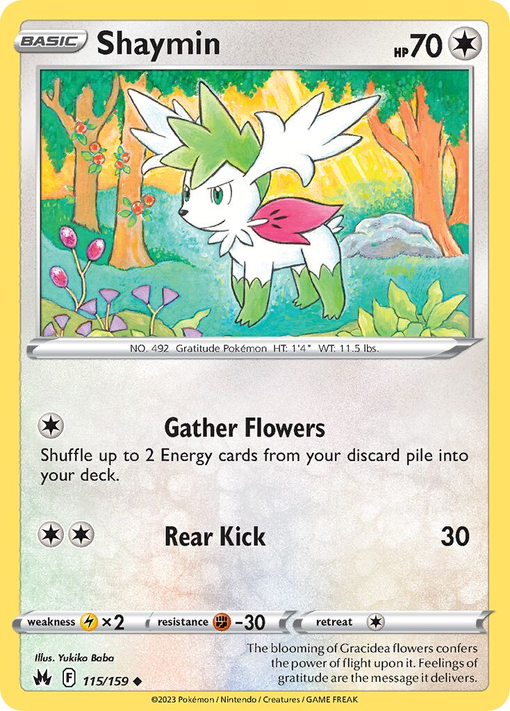 Shaymin 115/230 — Crown Zenith (English Pokémon TCG card)