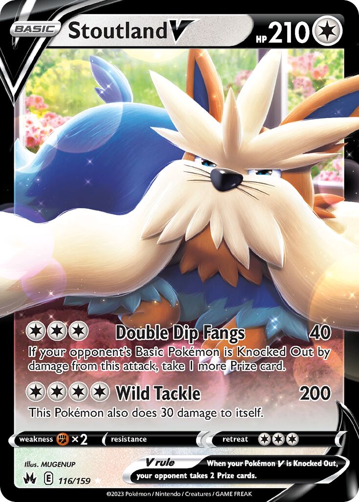 Stoutland V 116/230 — Crown Zenith (English Pokémon TCG card)