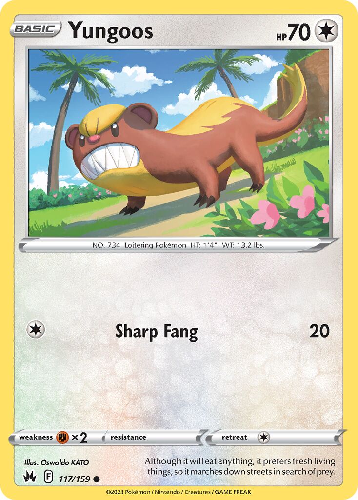 Yungoos 117/230 — Crown Zenith (English Pokémon TCG card)
