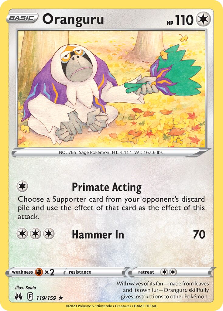 Oranguru 119/230 — Crown Zenith (English Pokémon TCG card)