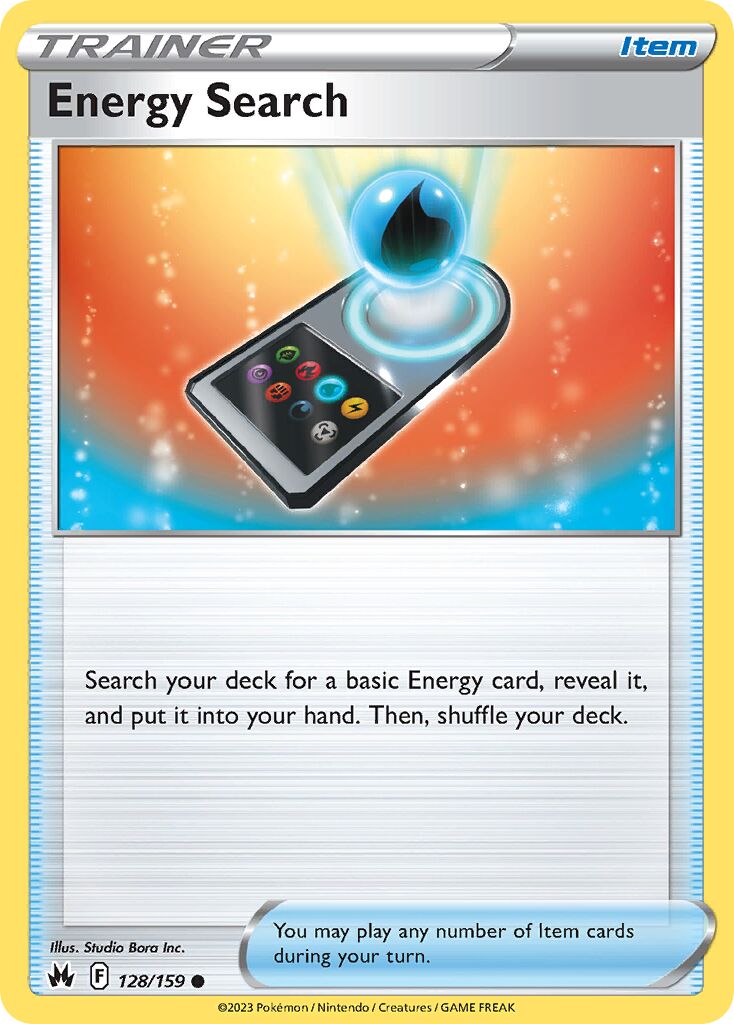 Energy Search 128/230 — Crown Zenith (English Pokémon TCG card)