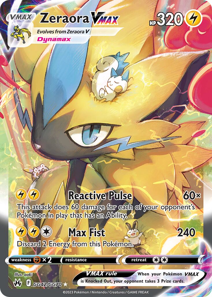 Zeraora VMAX 042/230 — Crown Zenith (English Pokémon TCG card)