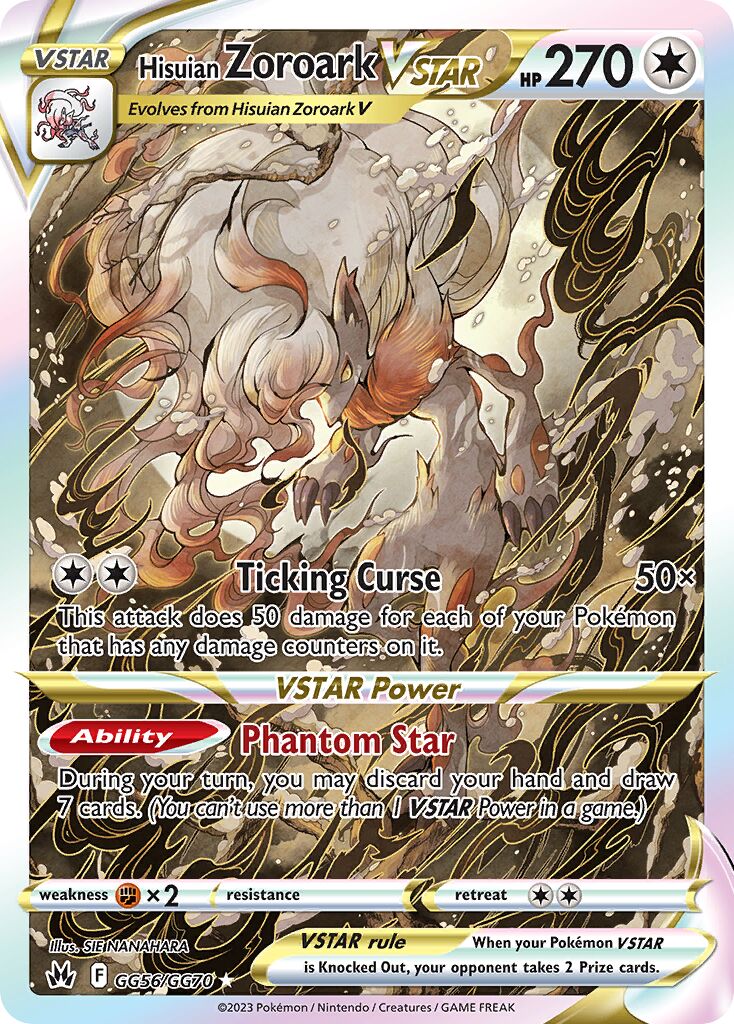 Hisuian Zoroark VSTAR 056/230 — Crown Zenith (English Pokémon TCG card)