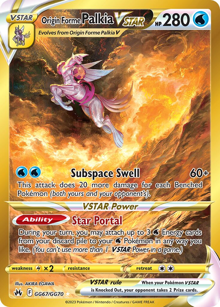 Origin Forme Palkia VSTAR 067/230 — Crown Zenith (English Pokémon TCG card)