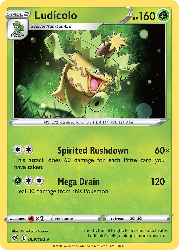 Ludicolo 009/192 — Rebel Clash (English Pokémon TCG card)