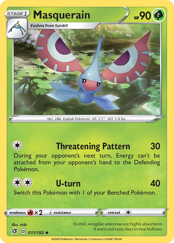 Masquerain 011/192 — Rebel Clash (English Pokémon TCG card)