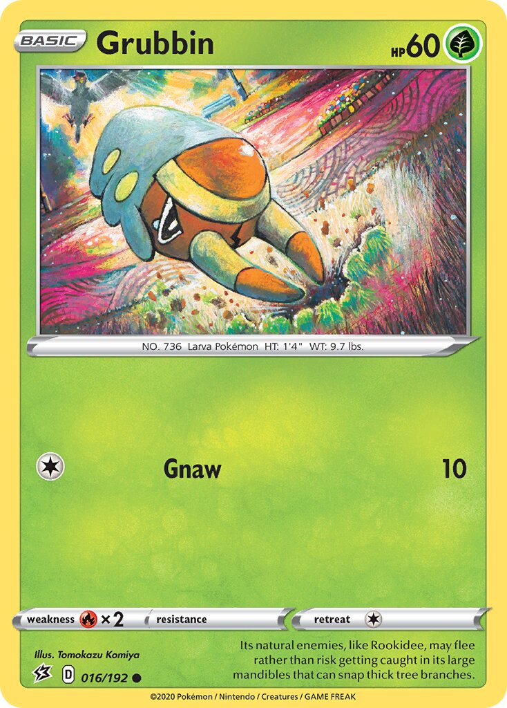 Grubbin 016/192 — Rebel Clash (English Pokémon TCG card)