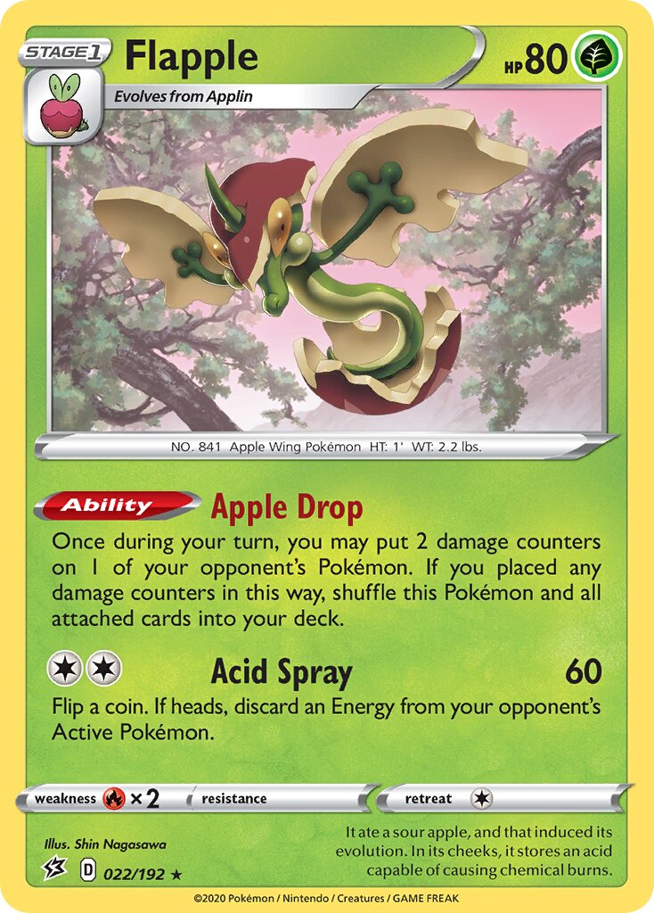 Flapple 022/192 — Rebel Clash (English Pokémon TCG card)