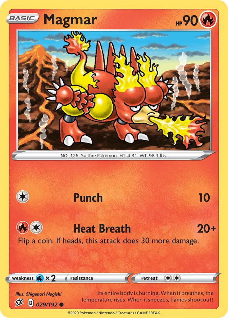 Magmar 029/192 — Rebel Clash (English Pokémon TCG card)