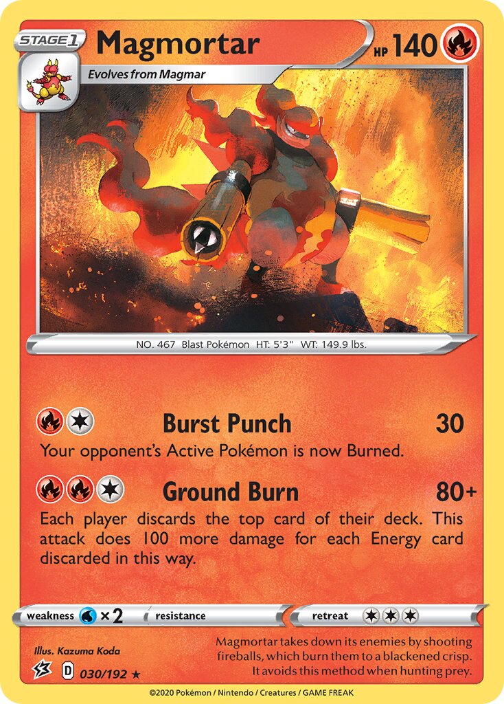 Magmortar 030/192 — Rebel Clash (English Pokémon TCG card)