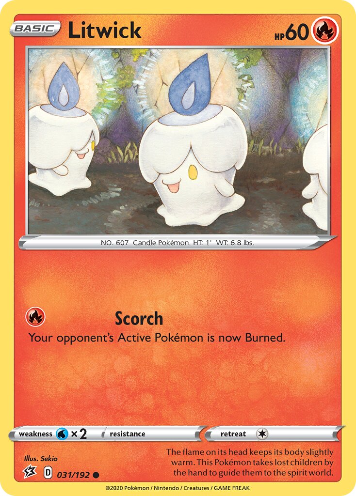 Litwick 031/192 — Rebel Clash (English Pokémon TCG card)