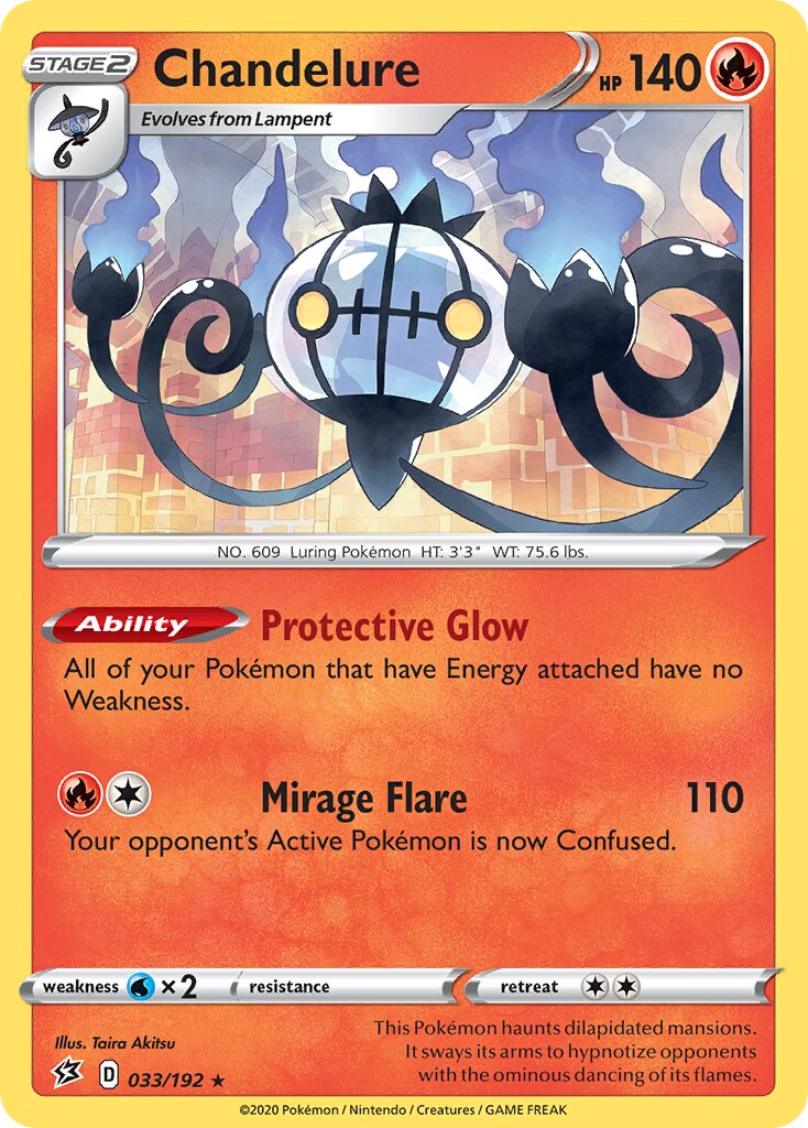 Chandelure 033/192 — Rebel Clash (English Pokémon TCG card)