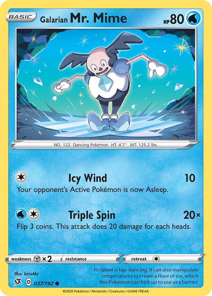 Galarian Mr. Mime 037/192 — Rebel Clash (English Pokémon TCG card)