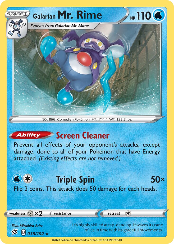 Galarian Mr. Rime 038/192 — Rebel Clash (English Pokémon TCG card)