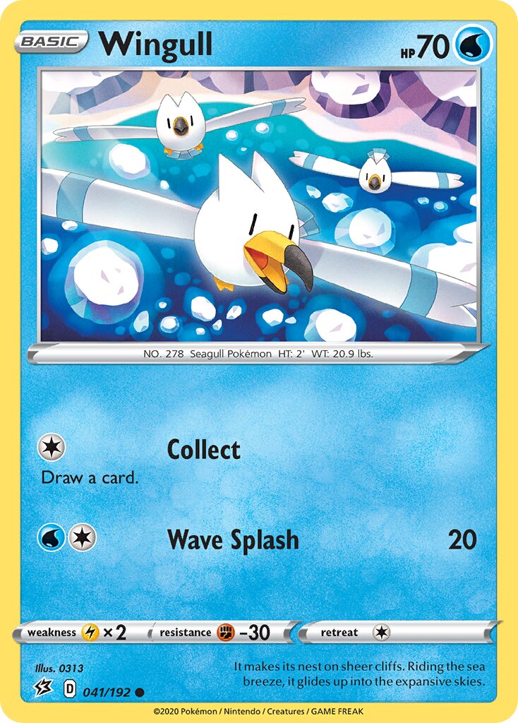 Wingull 041/192 — Rebel Clash (English Pokémon TCG card)