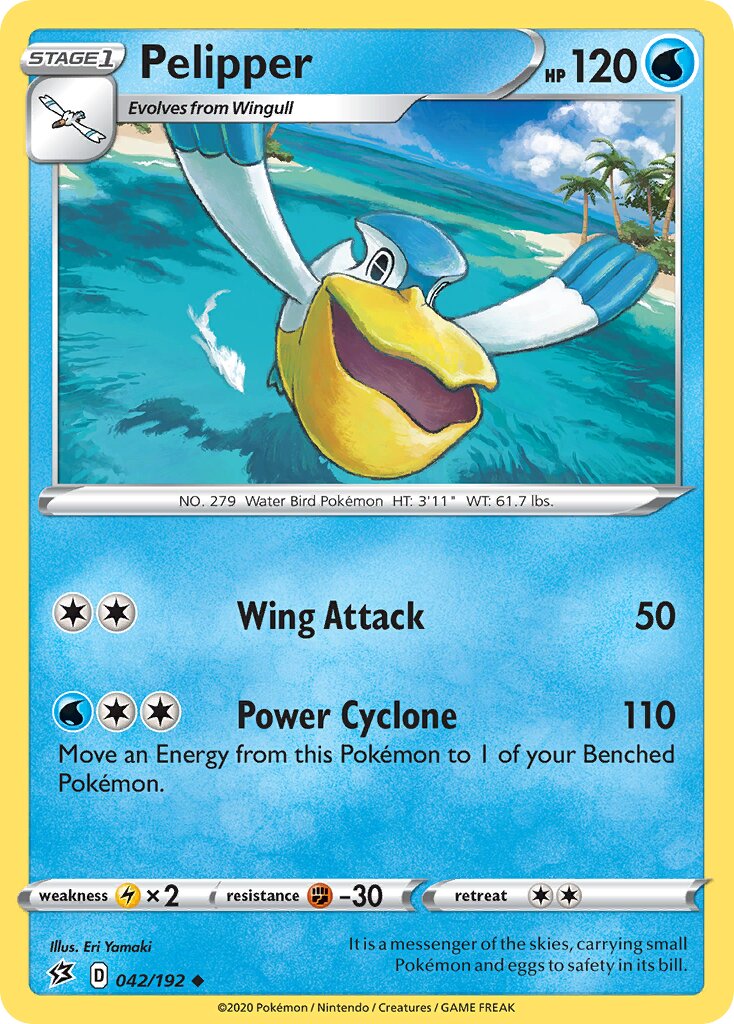 Pelipper 042/192 — Rebel Clash (English Pokémon TCG card)
