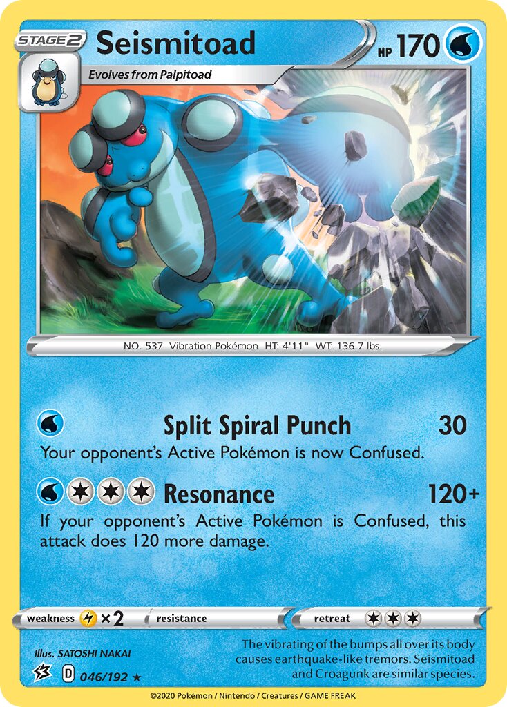Seismitoad 046/192 — Rebel Clash (English Pokémon TCG card)